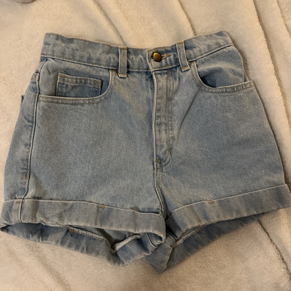 American Apparel Denim High waist shorts